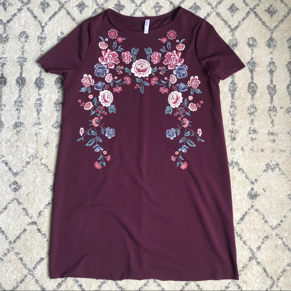 Xhilaration - Plum Floral Dress